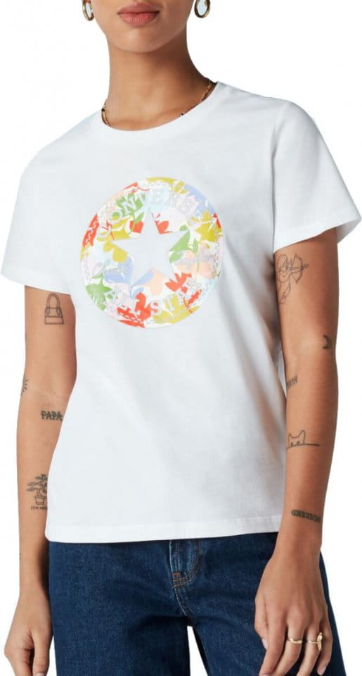 Camiseta Converse Flower Chuck Patch Damen T-Shirt F102