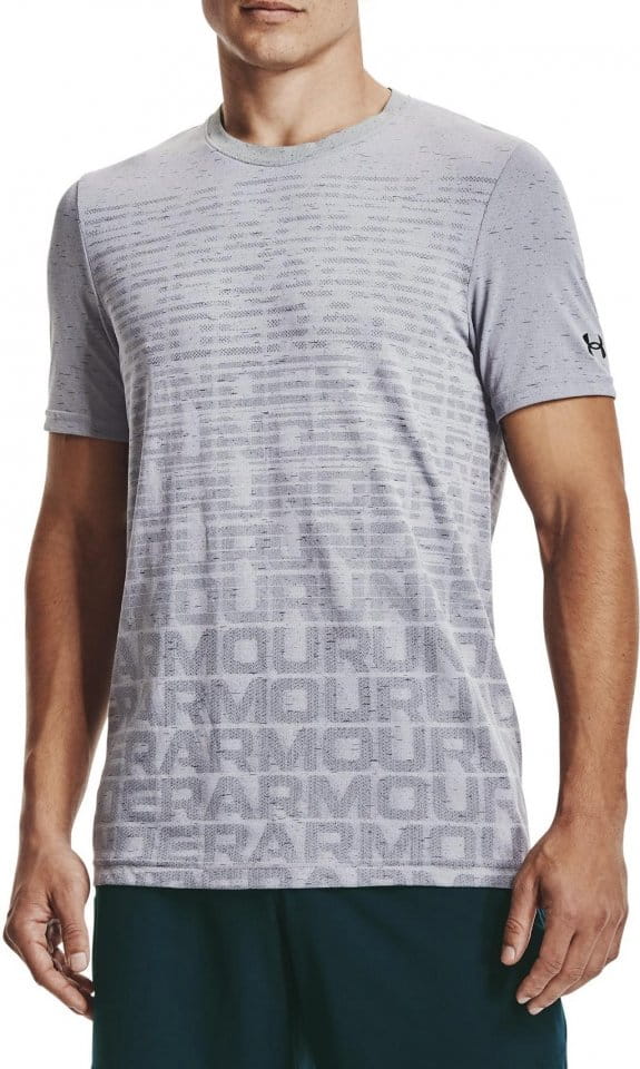 Camiseta Under Armour UA Seamless Wordmark SS-GRY