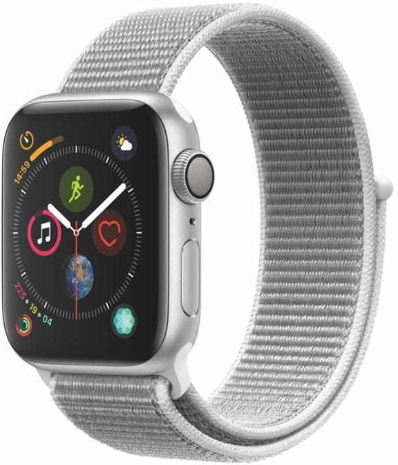 Reloj Apple Watch Series 4 GPS, 40mm Silver Aluminium Case with Seashell Sport Loop