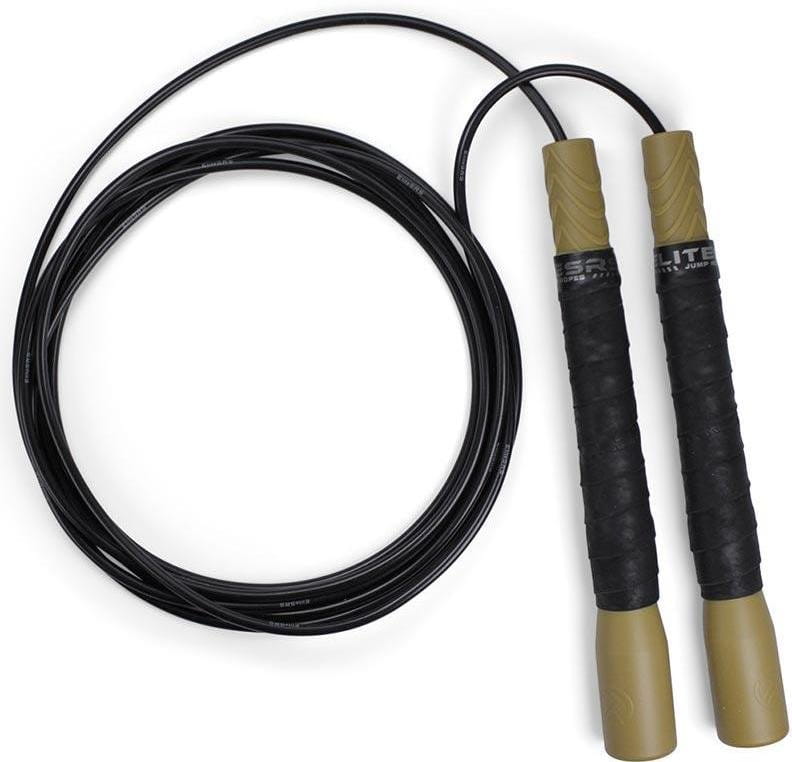 Cuerda para saltar ELITE SRS Pro Freestyle Jump Rope - Gold Handle / Black 4mm Cord