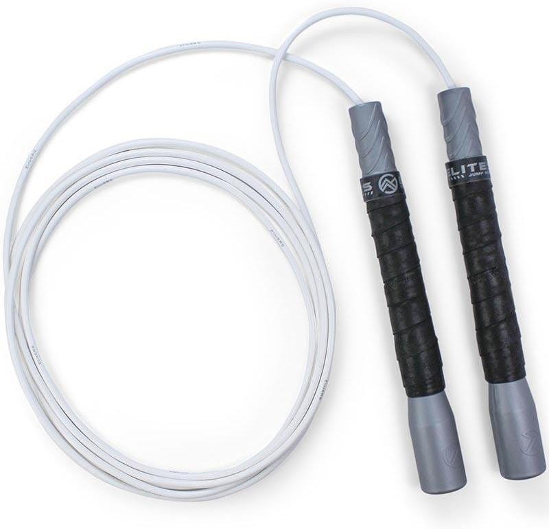 Cuerda para saltar ELITE SRS Pro Freestyle Jump Rope - Silver Handle/White Cable