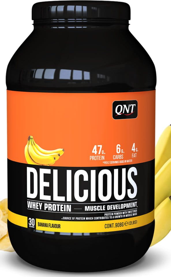 Proteínas en polvo QNT Delicious Whey Protein banana - 908 g