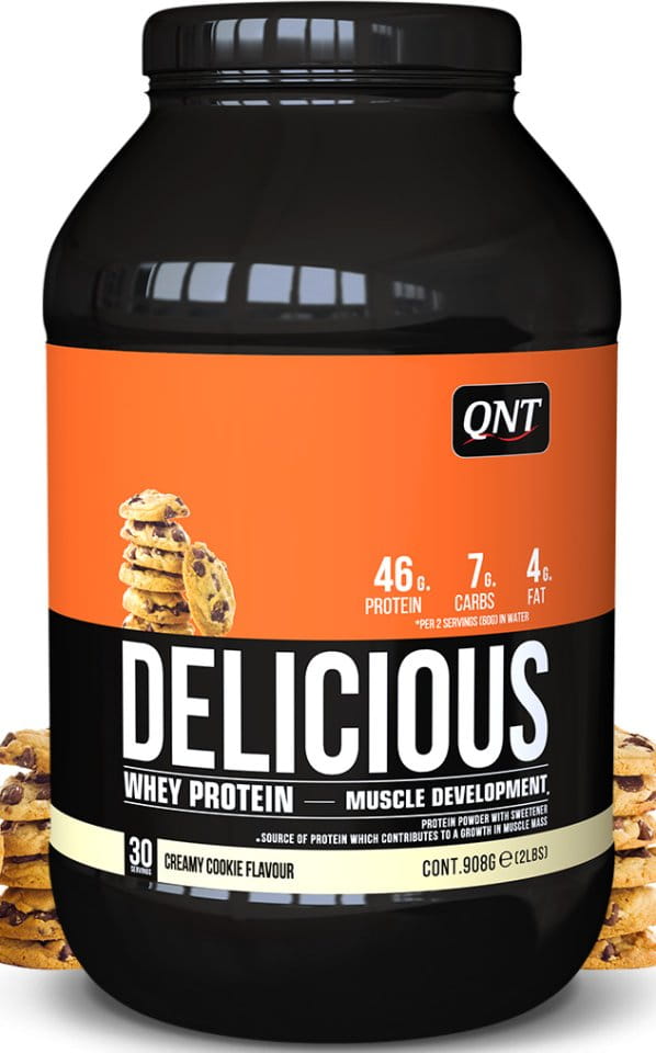 Proteínas en polvo QNT Delicious Whey Protein Creamy Cookie - 908g